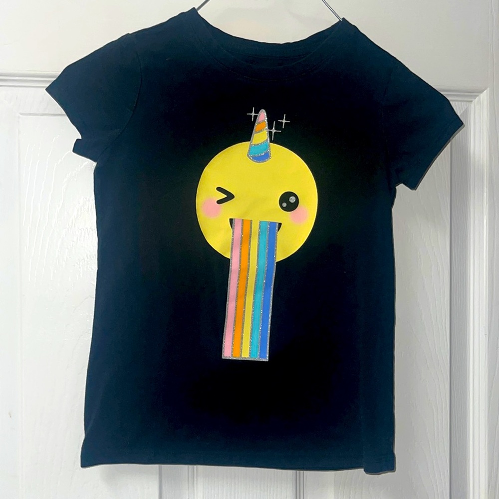 Rainbow Puking Unicorn Emoji top